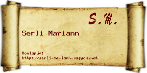 Serli Mariann névjegykártya